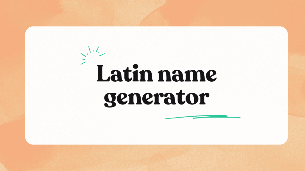 latin name generator