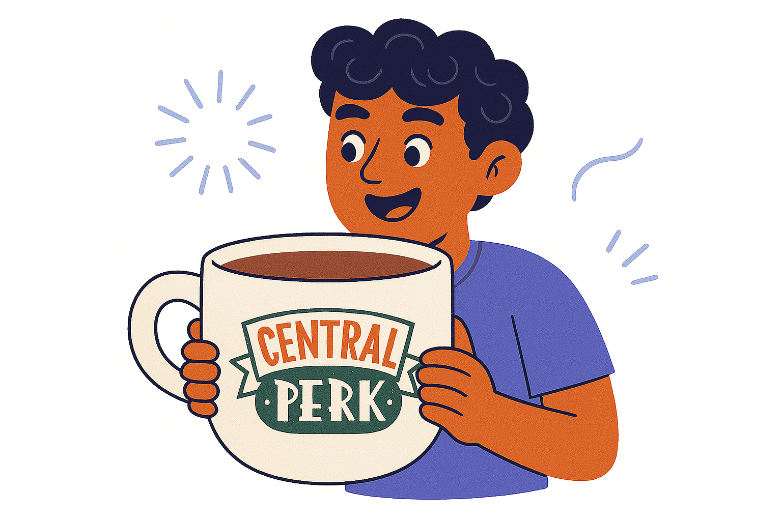central perk mug illustration